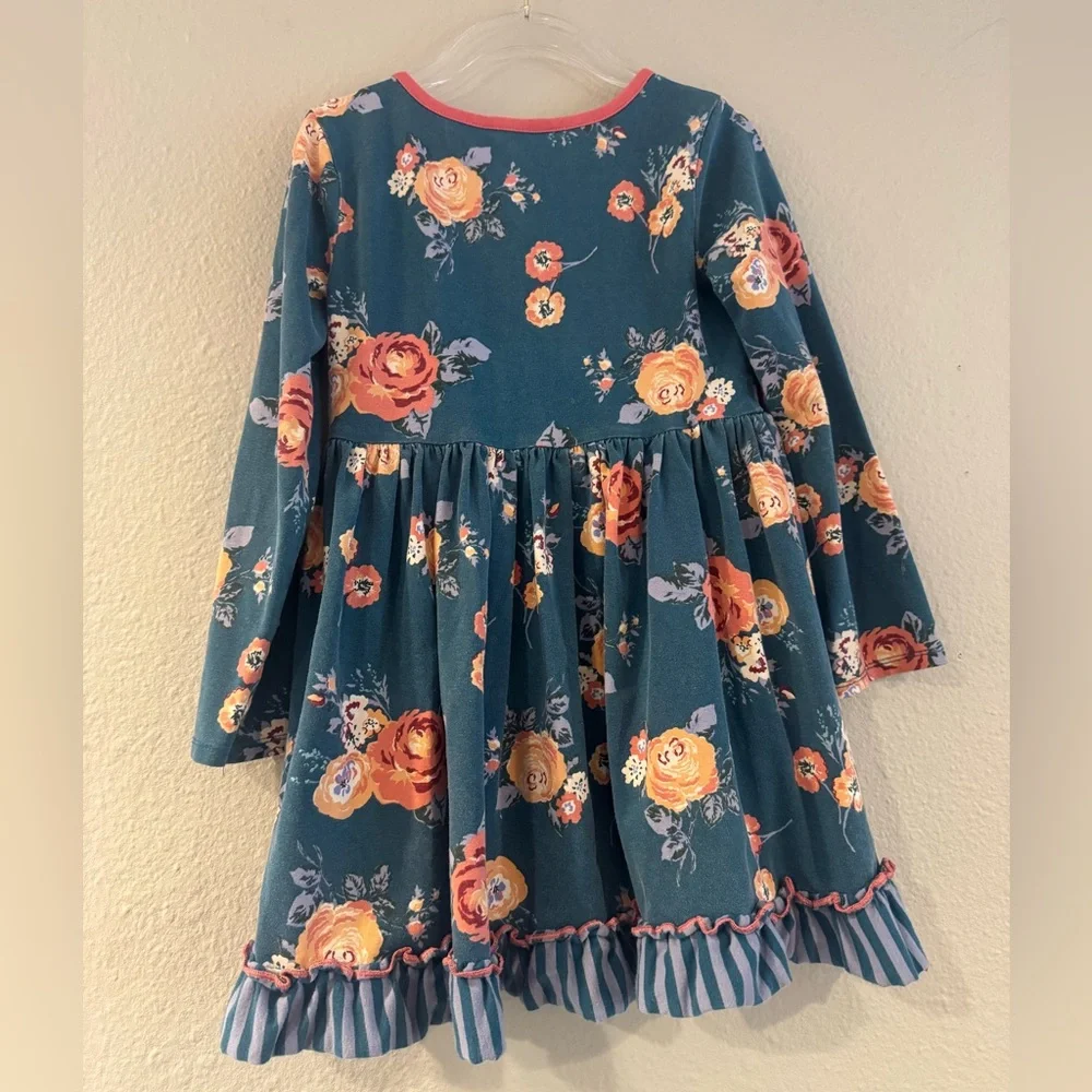 Matilda Jane Blue Floral Kids Dress sz 6 - Picture 6 of 9